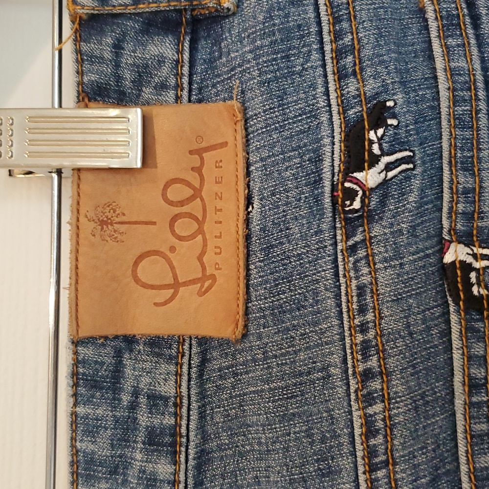 Lilly Pulitzer Blue Jeans Denim with Dog Embrodery - Picture 11 of 16